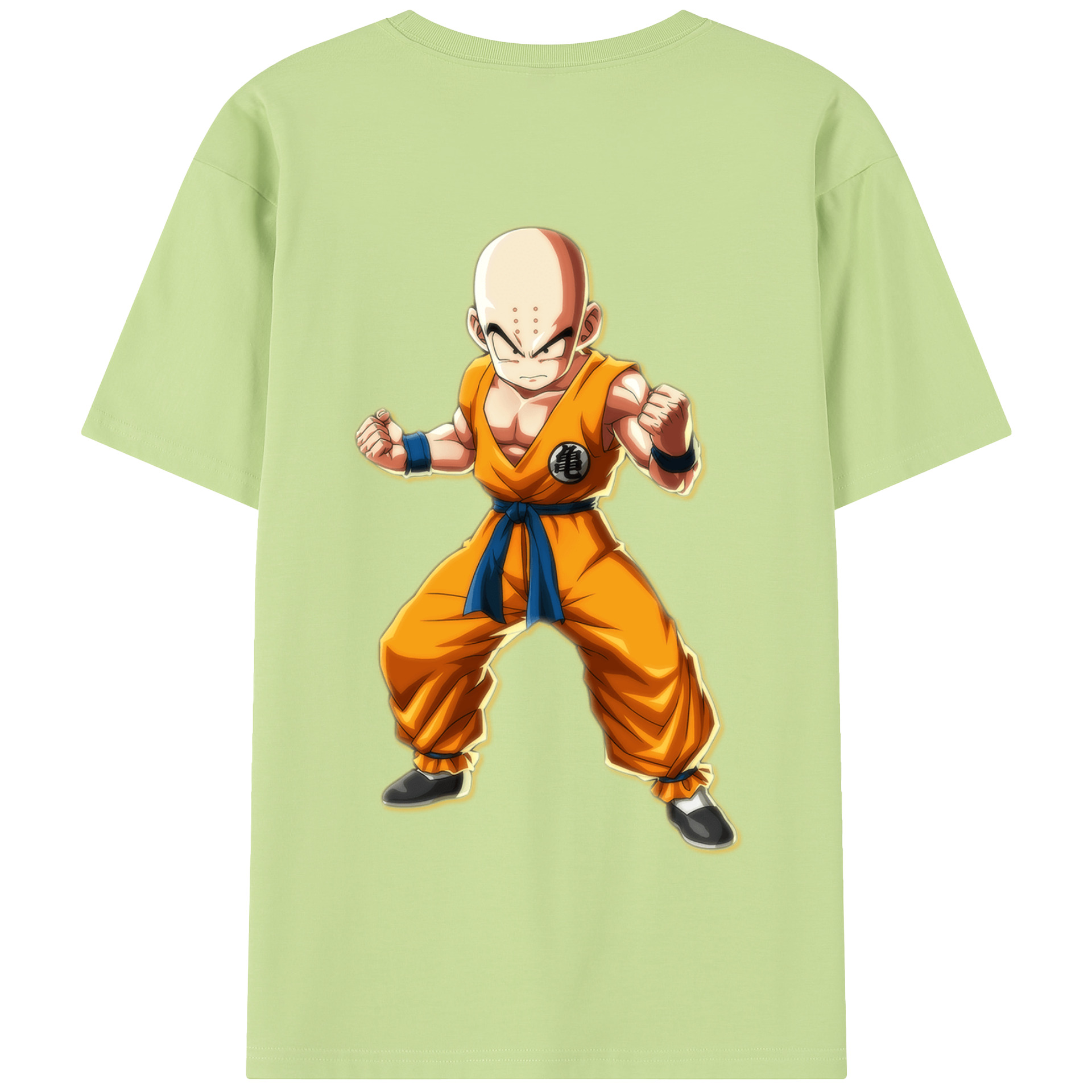（画像用） ドラゴンボール クリリン DRAGON BALL krillin 綿100％半袖Tシャツ（背面プリント）